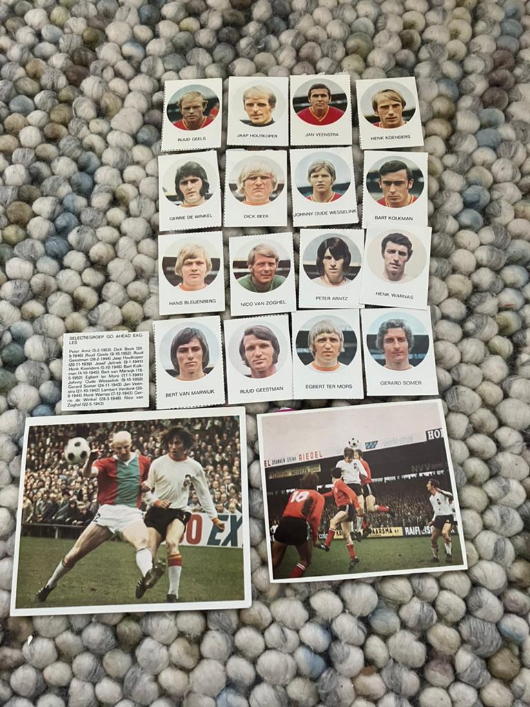 Go ahead eagles 1-0 panini 1971-1972, Ophalen of Verzenden, Gebruikt, Overige binnenlandse clubs, Poster, Plaatje of Sticker