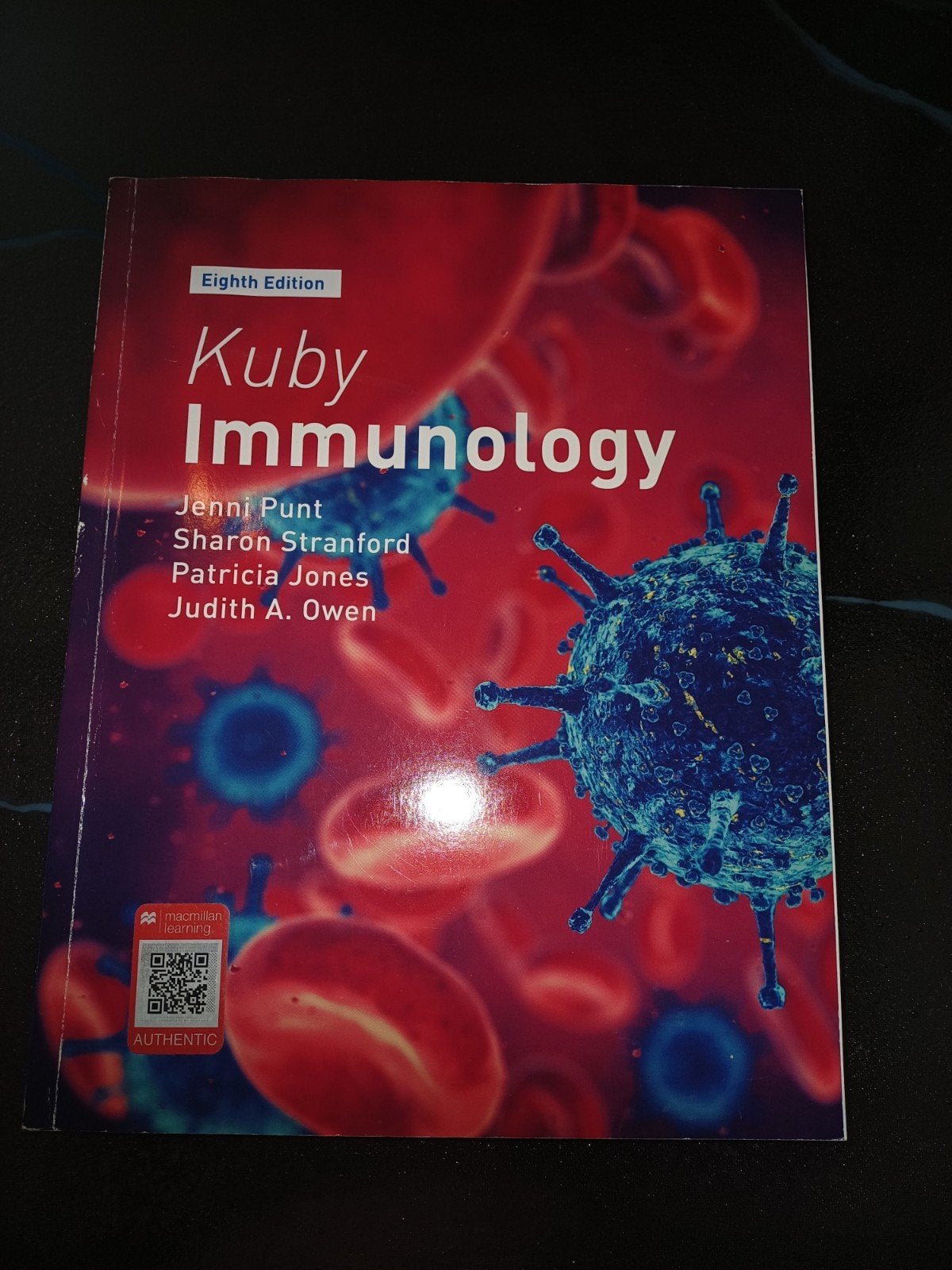 Kuby Immunology - Achtste Editie, Zo goed als nieuw, HBO, Ophalen of Verzenden, Beta