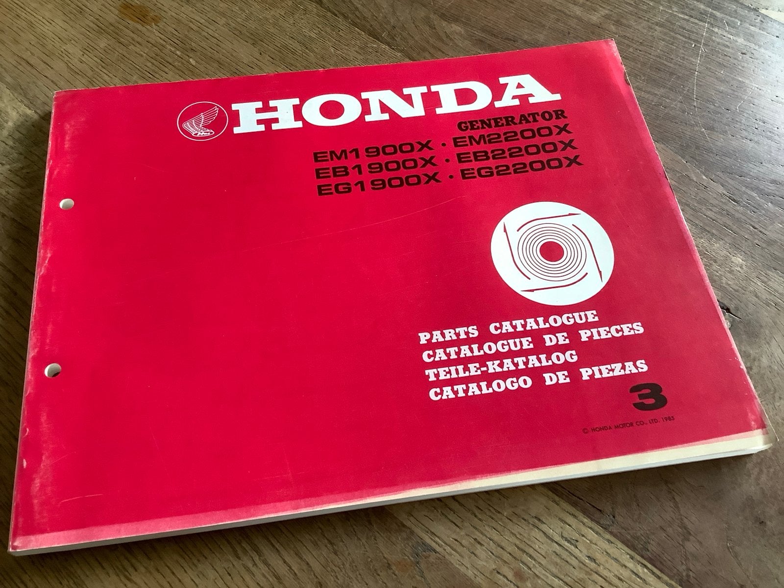 Honda Generator Onderdelencatalogus EM/EB/EG 1900X/2200X, Verzenden, Nieuw