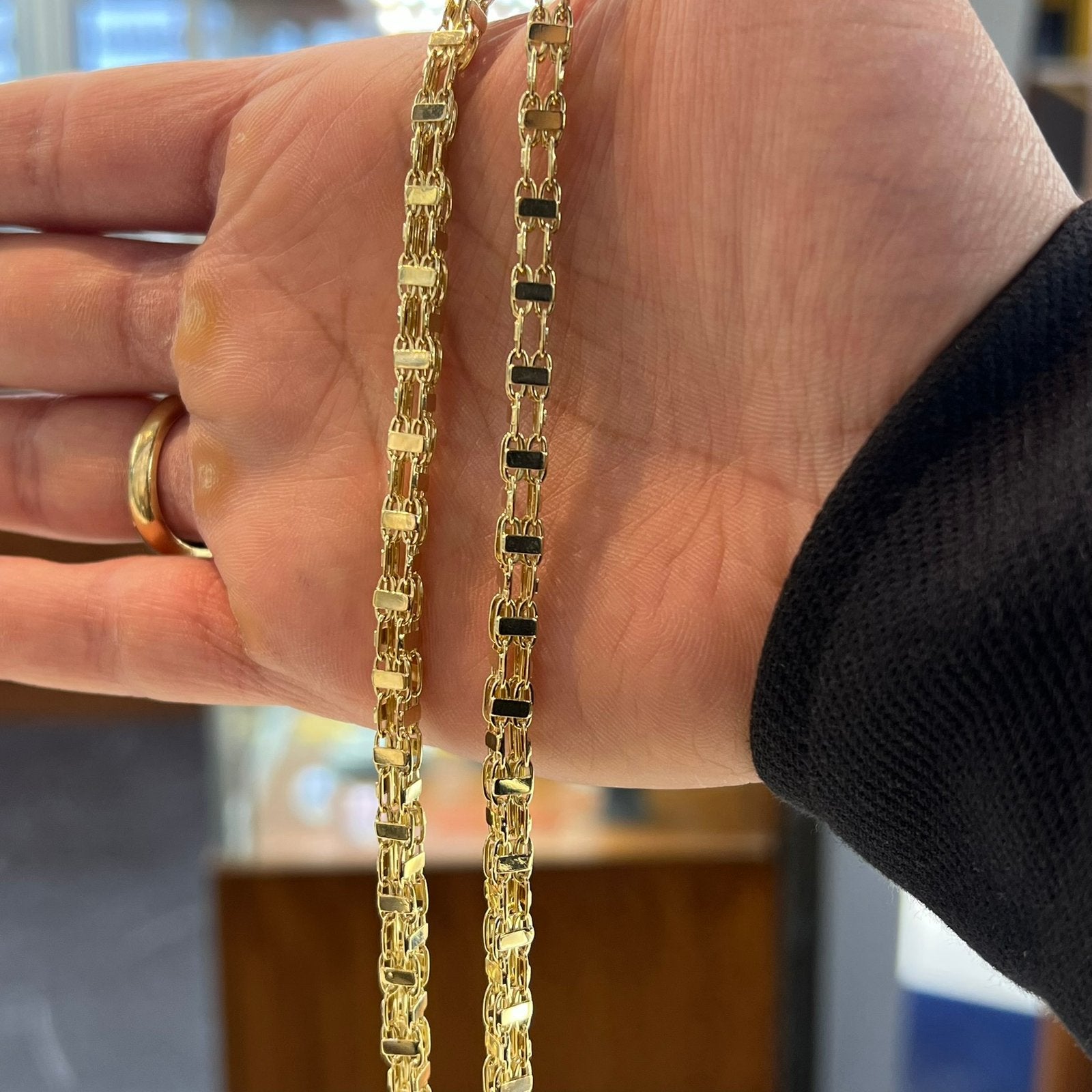 14k gouden magnum ketting schakel massief, Ophalen of Verzenden, Nieuw, Goud