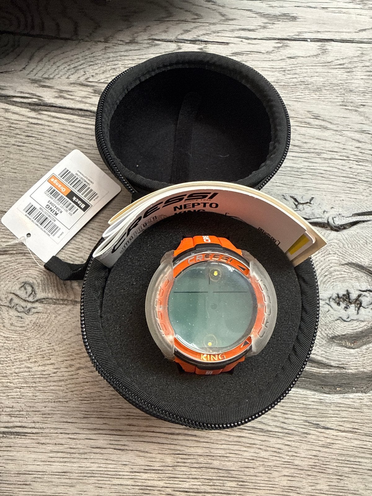 Nieuwe Oranje Cressi Nepto King Freedive Computer, Watersport en Boten, Ophalen of Verzenden, Nieuw