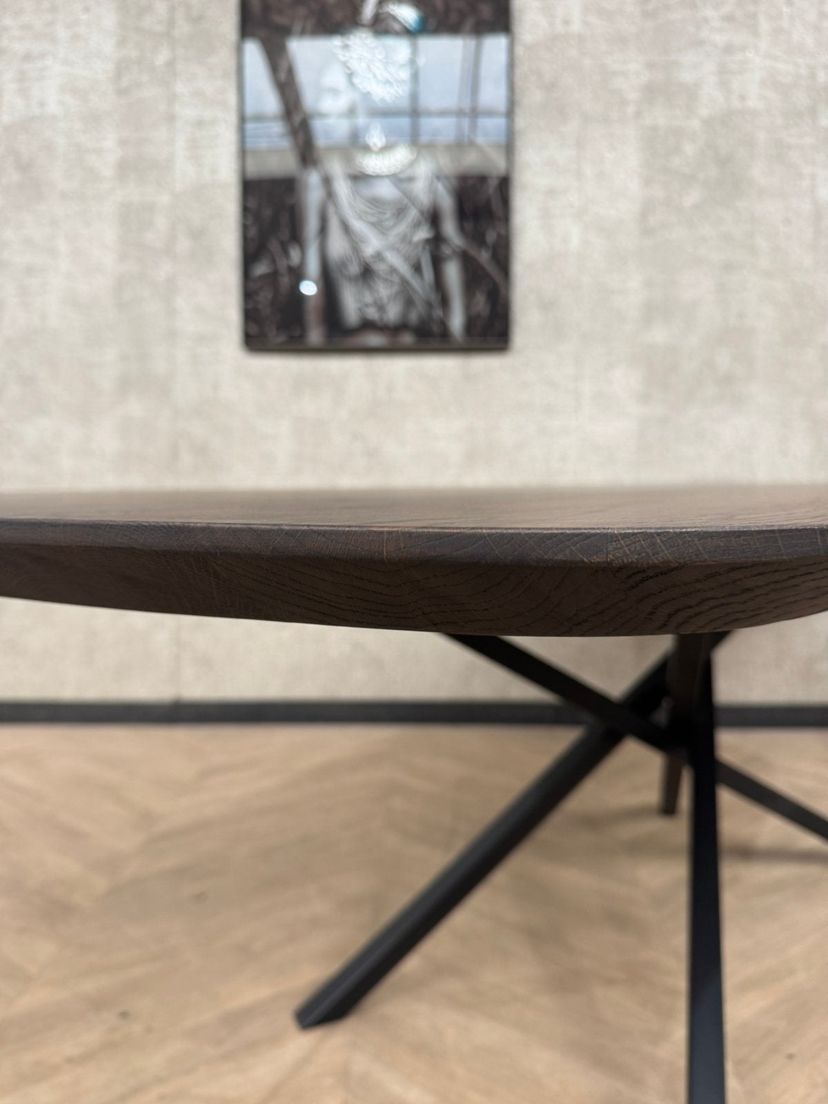 Foto 4 van Eiken deens ovaal Deer Brown 240x100cm *nieuw
