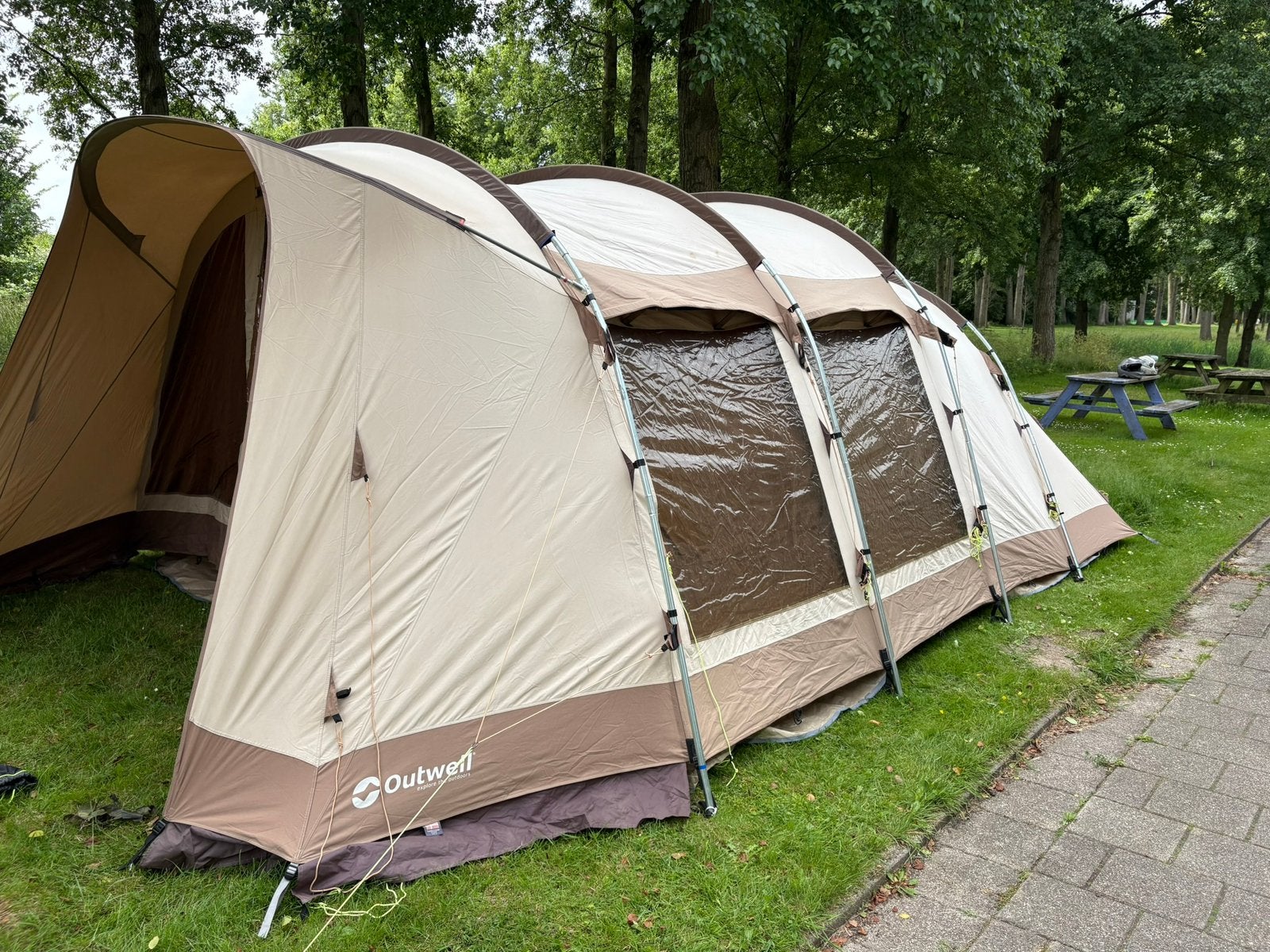 Outwell Newgate 6 katoenen tent, Caravans en Kamperen, Tenten, Ophalen, Gebruikt, Tot en met 6