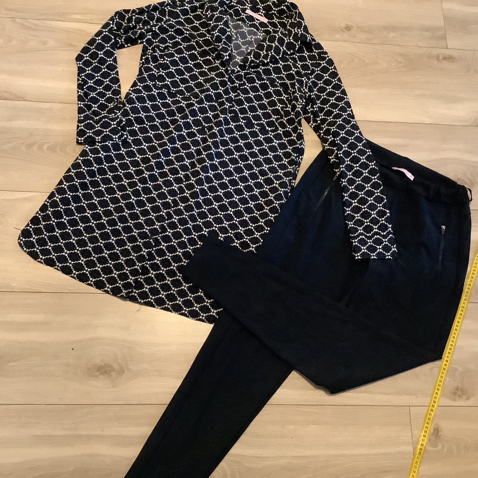 Studio Anneloes travelstof tuniek (L) en broek (XL), Ophalen of Verzenden, Zo goed als nieuw, Maat 46/48 (XL) of groter, Zwart
