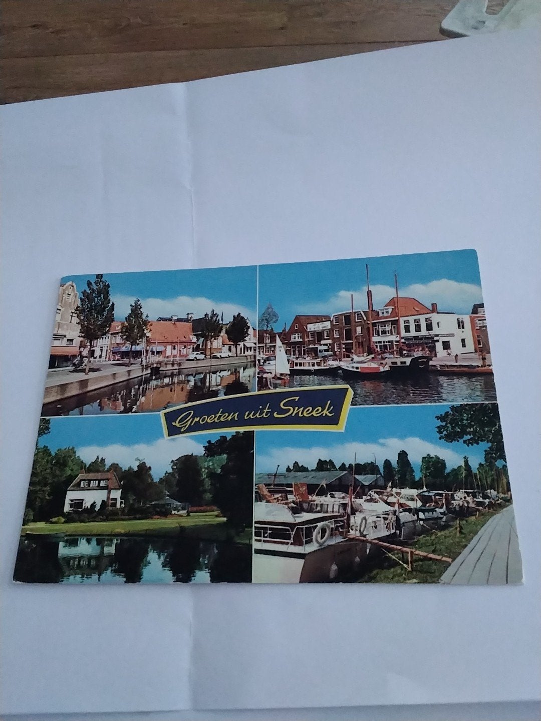Ansichtkaart Groeten uit Sneek - Vintage, Ophalen of Verzenden, Friesland