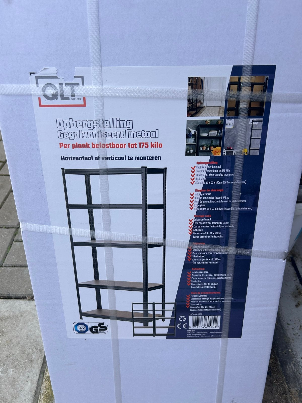 3x QLT Gegalvaniseerde Opbergstelling - 175 kg/plank, Ophalen, Nieuw
