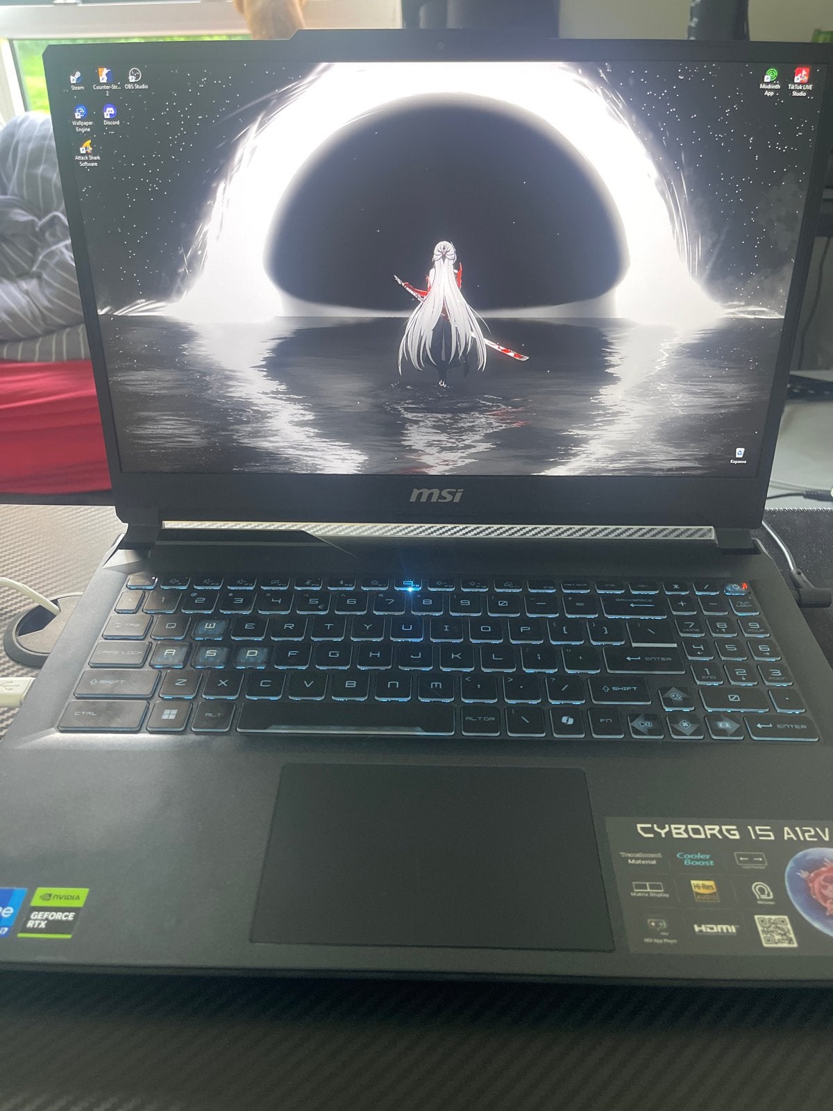 MSI Cyborg 15 Gaming Laptop i7 RTX 4060 16GB RAM 512GB SSD, Met videokaart, 2 tot 3 Ghz, Ophalen of Verzenden, Zo goed als nieuw