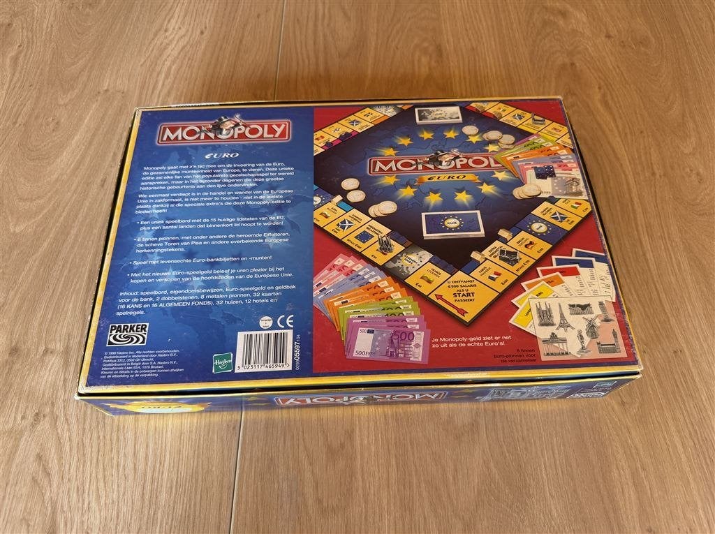 Monopoly euro editie - S7216, Hobby en Vrije tijd, Gezelschapsspellen | Bordspellen, Ophalen of Verzenden, Zo goed als nieuw