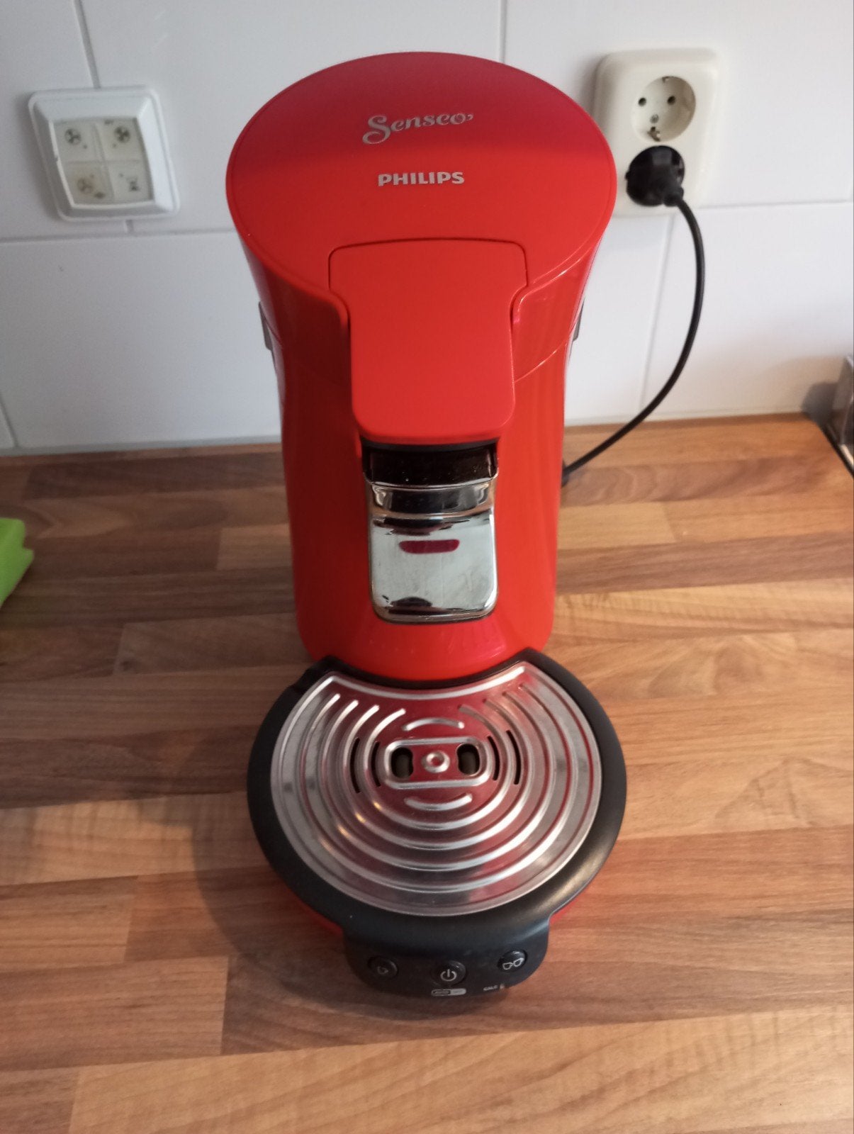 Senseo rood met 2 koffiepads, Ophalen of Verzenden, Gebruikt, Koffiemachine, Koffiepads en cups