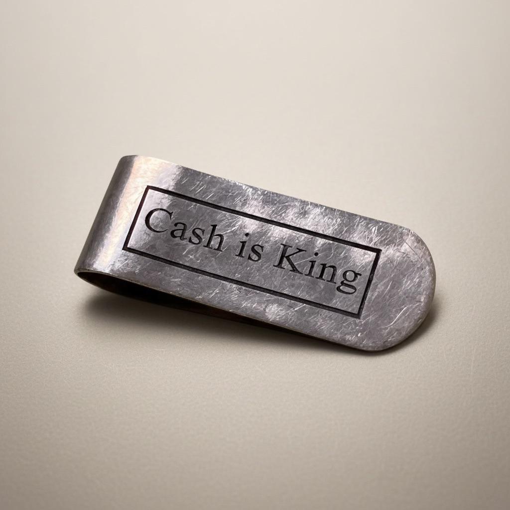 Handcrafted – Geldclip Zilver – Zilver, Ophalen of Verzenden, Zilver