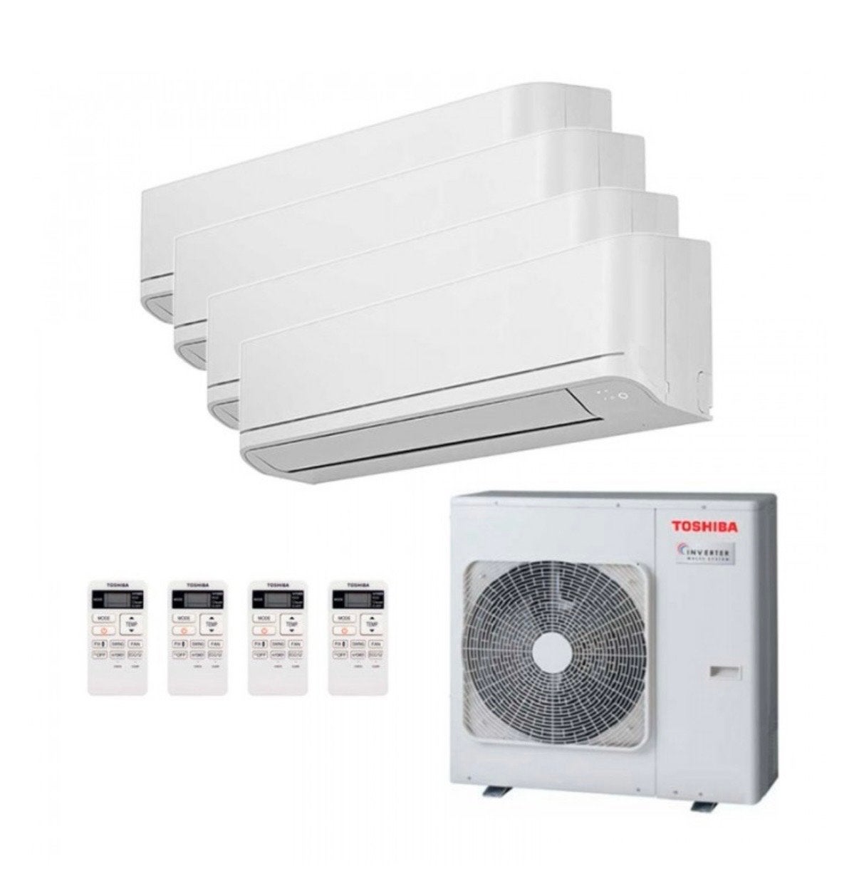 Toshiba Multi-Split Airco Set - Zo goed als nieuw!, Witgoed en Apparatuur, Airco's, Zo goed als nieuw, Wandairco, 100 m³ of groter