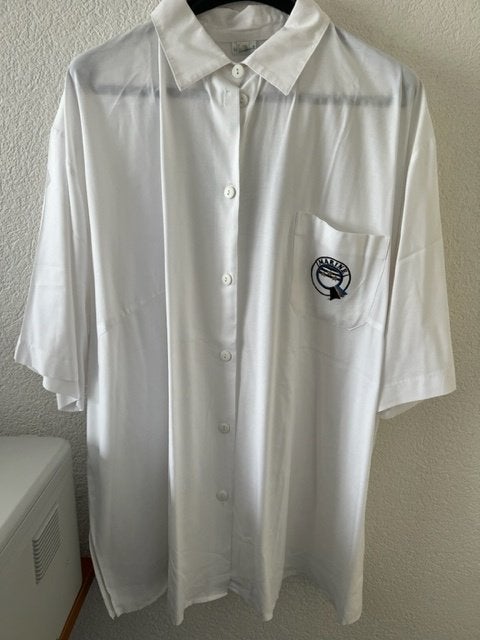 Wit blouse met marine embleem maat 54/56, Ulla Popken, Ophalen of Verzenden, Zo goed als nieuw, Blouse of Tuniek