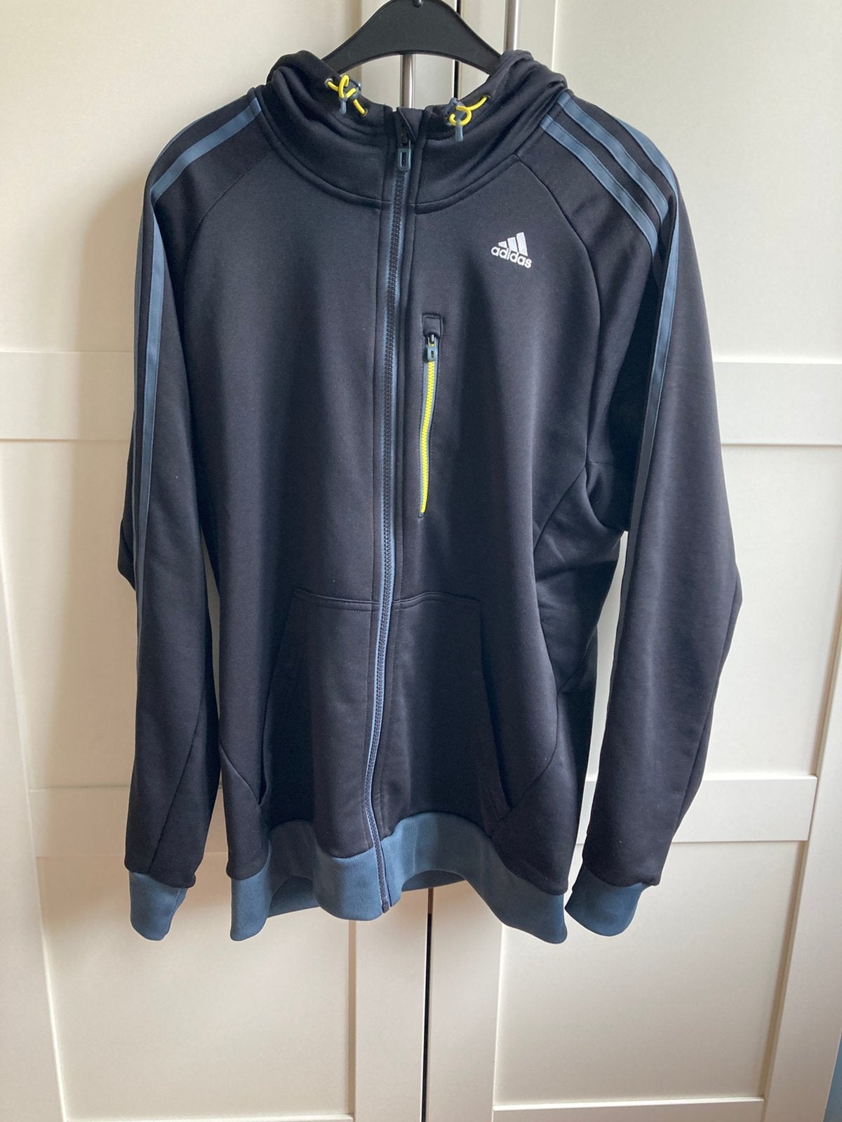 Adidas trainingsjack, Maat 52/54 (L), Zwart, Ophalen of Verzenden, Voetbal