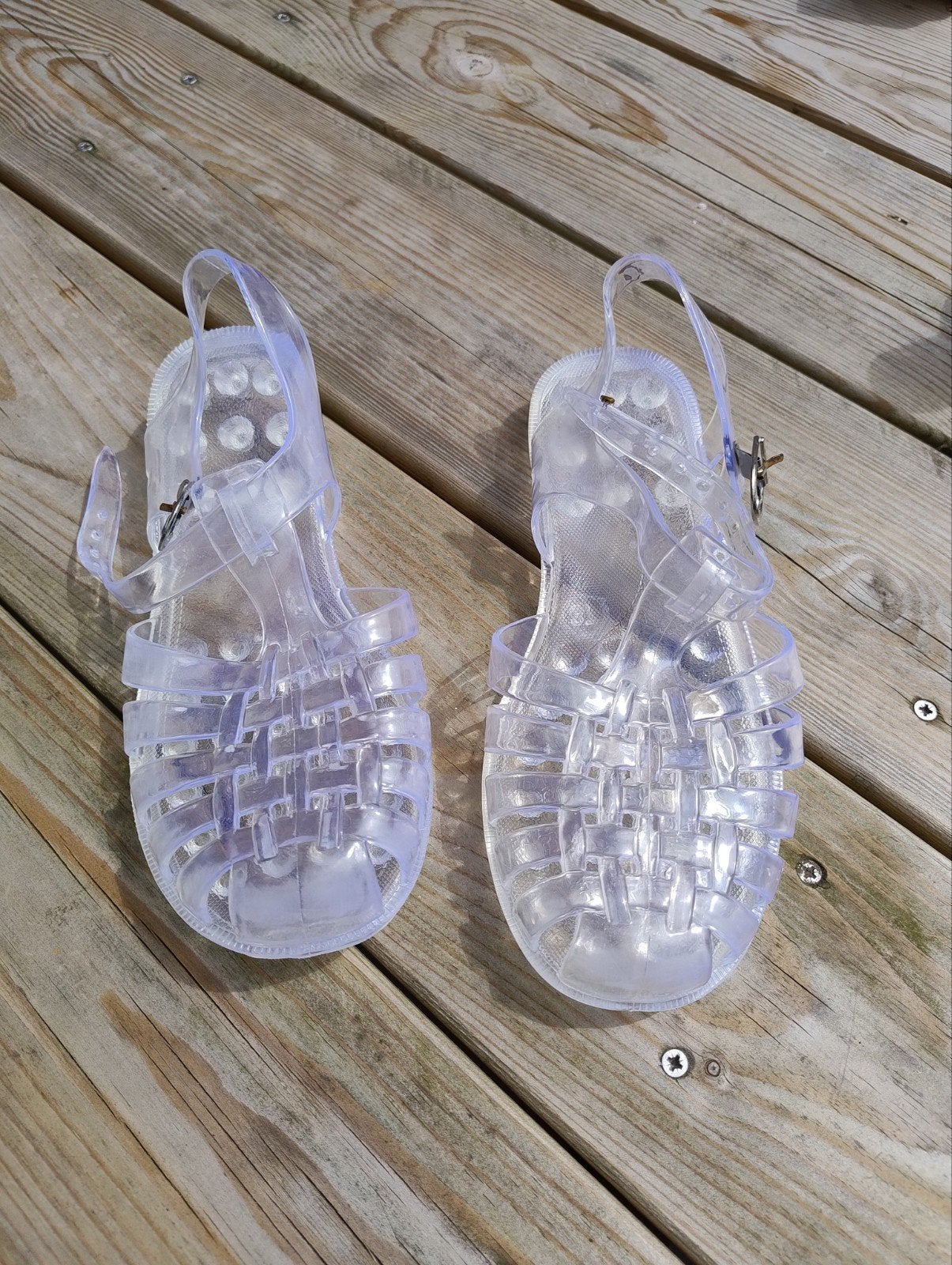 Transparante waterschoenen maat 37, Ophalen of Verzenden, Zo goed als nieuw, Overige kleuren, Slippers