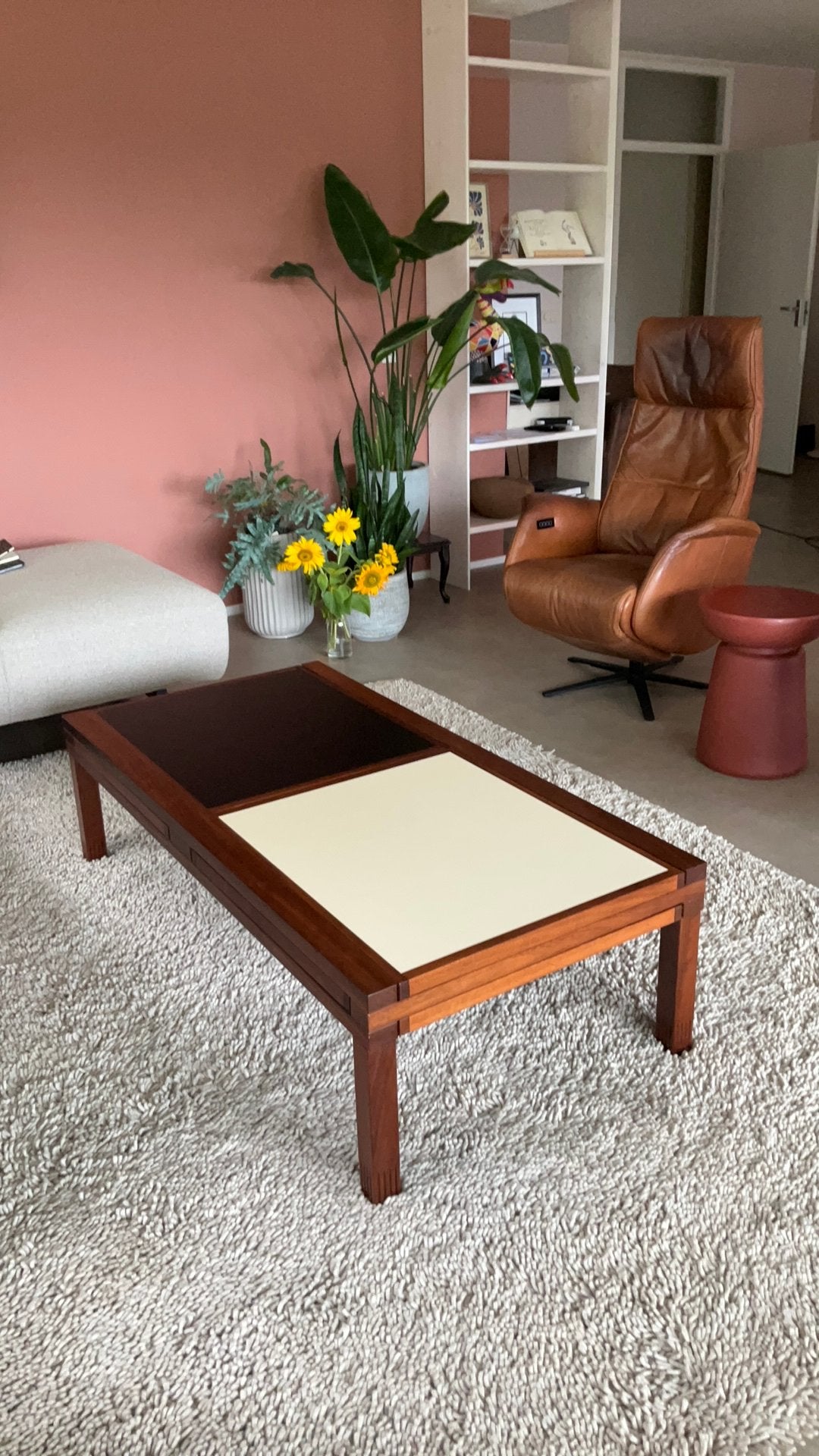 Vintage design Bellato Hexa 6 salontafel., Ophalen, 100 tot 150 cm, Vintage jaren 80., 50 tot 100 cm