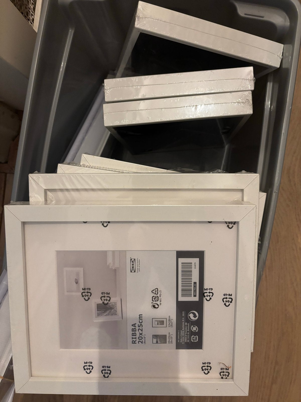 8x Nieuwe IKEA RIBBA Fotolijsten Wit 20x25cm, Ophalen, Nieuw, Fotolijst, Met glas