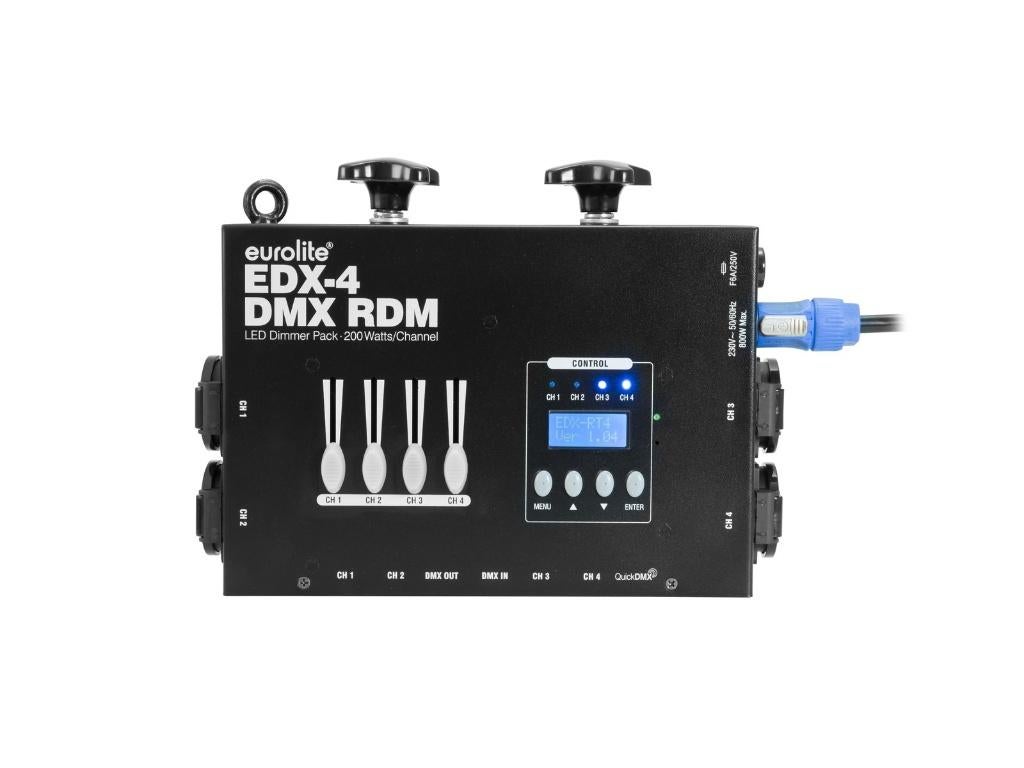 EUROLITE EDX-4 DMX RDM LED Dimmer Pack, Muziek en Instrumenten, Licht en Laser, Geluidgestuurd, ., Nieuw, Ophalen of Verzenden