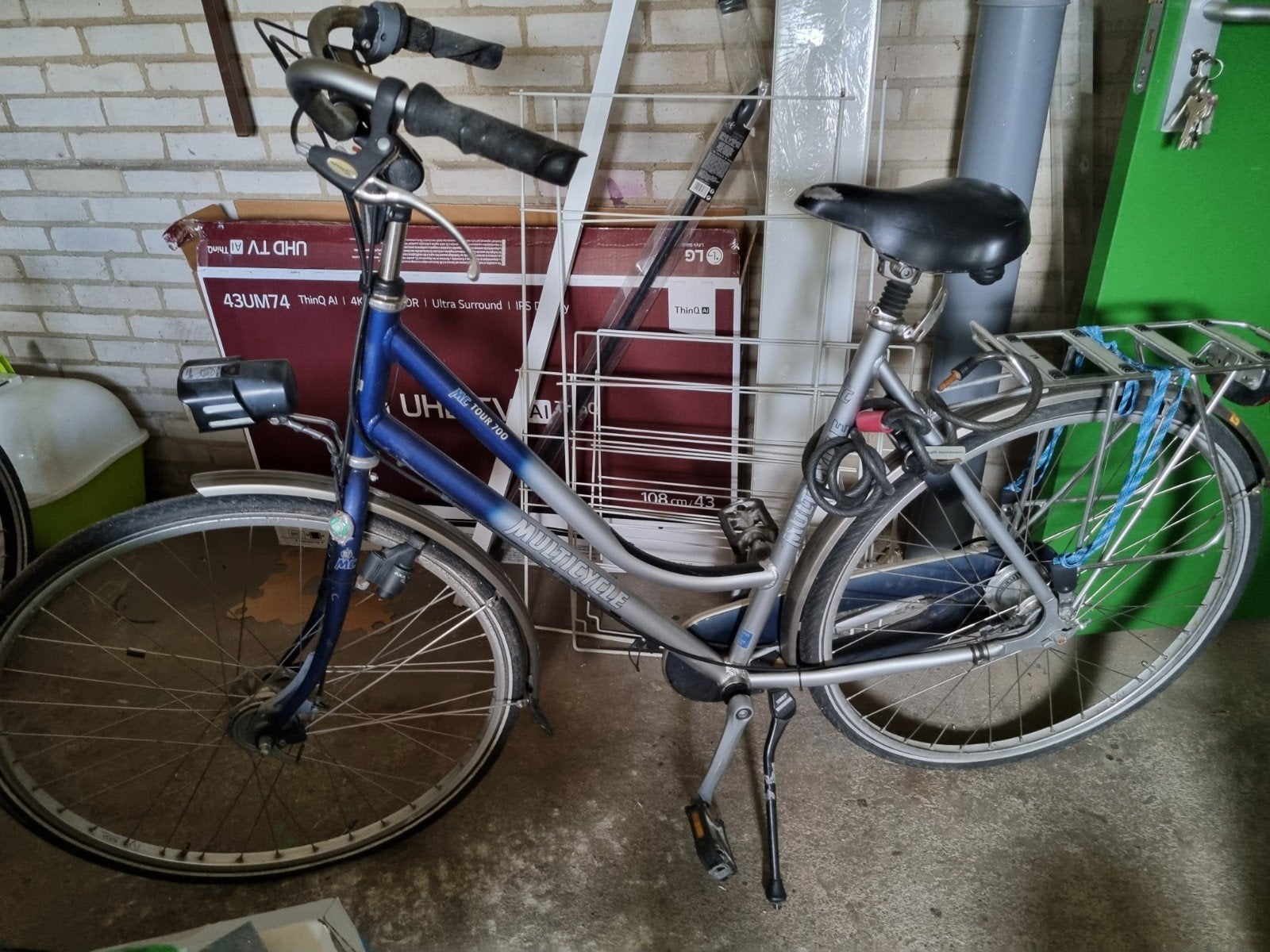 Multicycle MC Tour 700 Damesfiets - Blauw/Zilver, Velgrem, Versnellingen, Ophalen, Overige merken