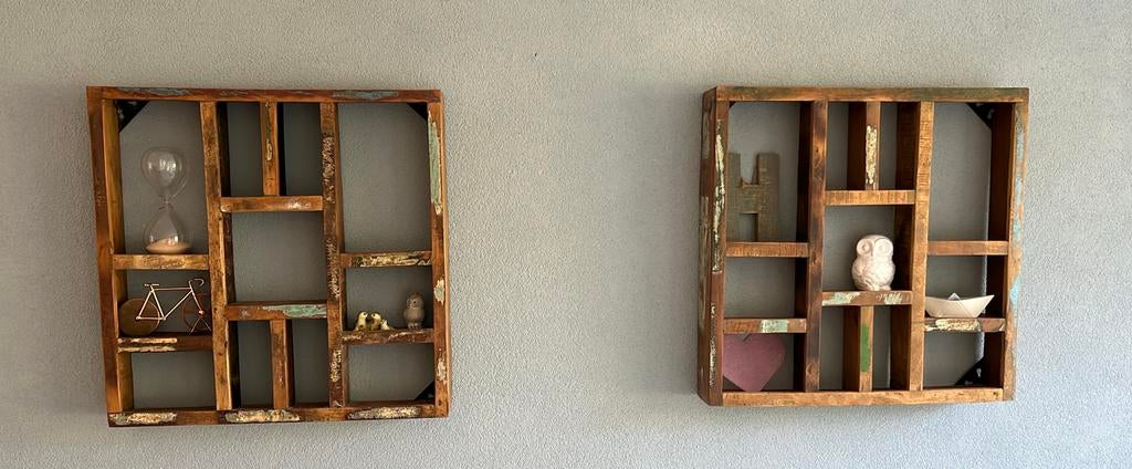 Letterbak gerecycled hout, Huis en Inrichting, Ophalen of Verzenden, Zo goed als nieuw