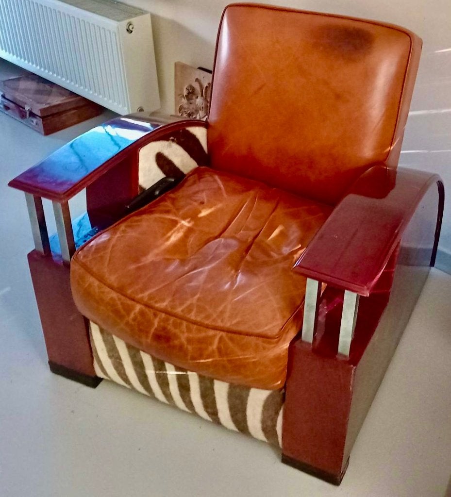 Koloniaal  fauteuil art deco, Ophalen