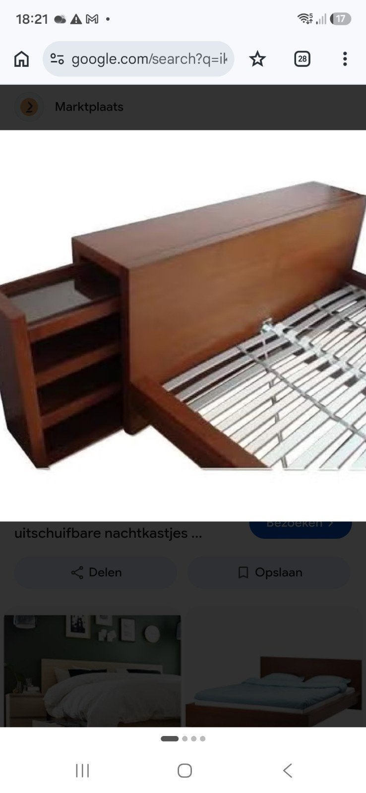 mooi ikea malmbed 160x200 met nachtkastjes., Ophalen, Wit, Tweepersoons, Zo goed als nieuw
