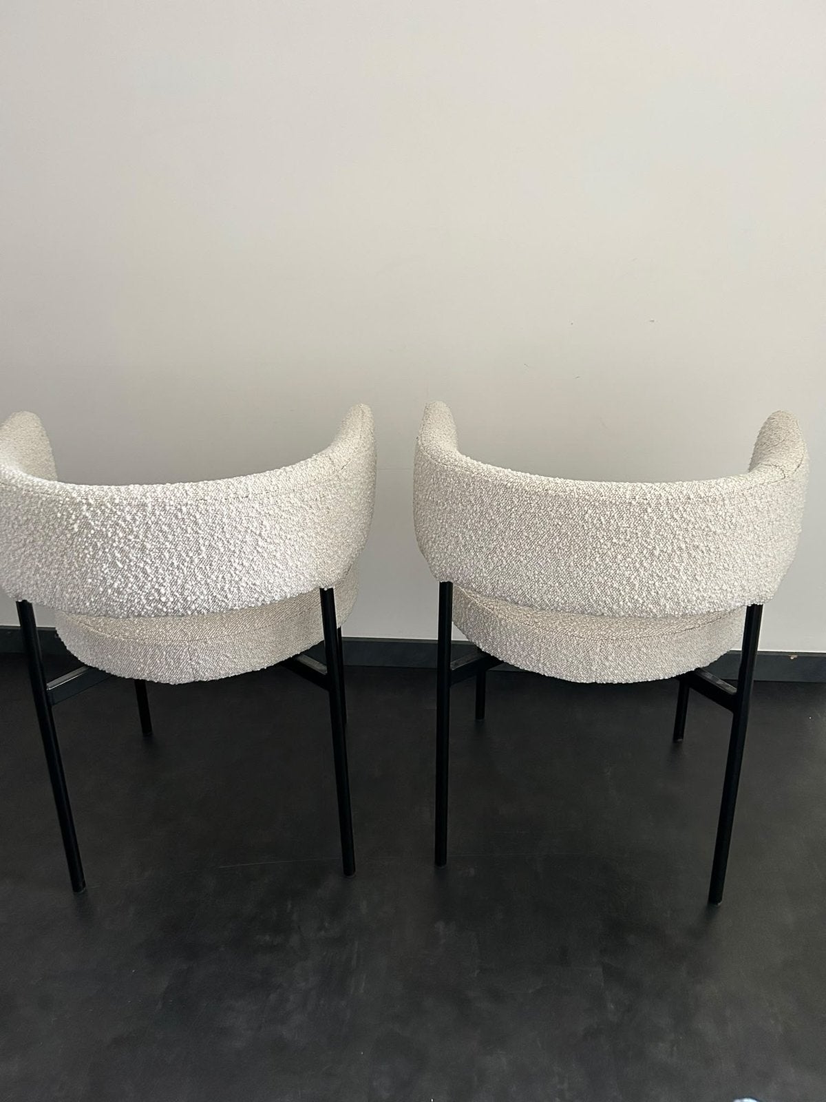 Twee stoeltjes in boucle stof, Ophalen, Zo goed als nieuw, Stof, Twee