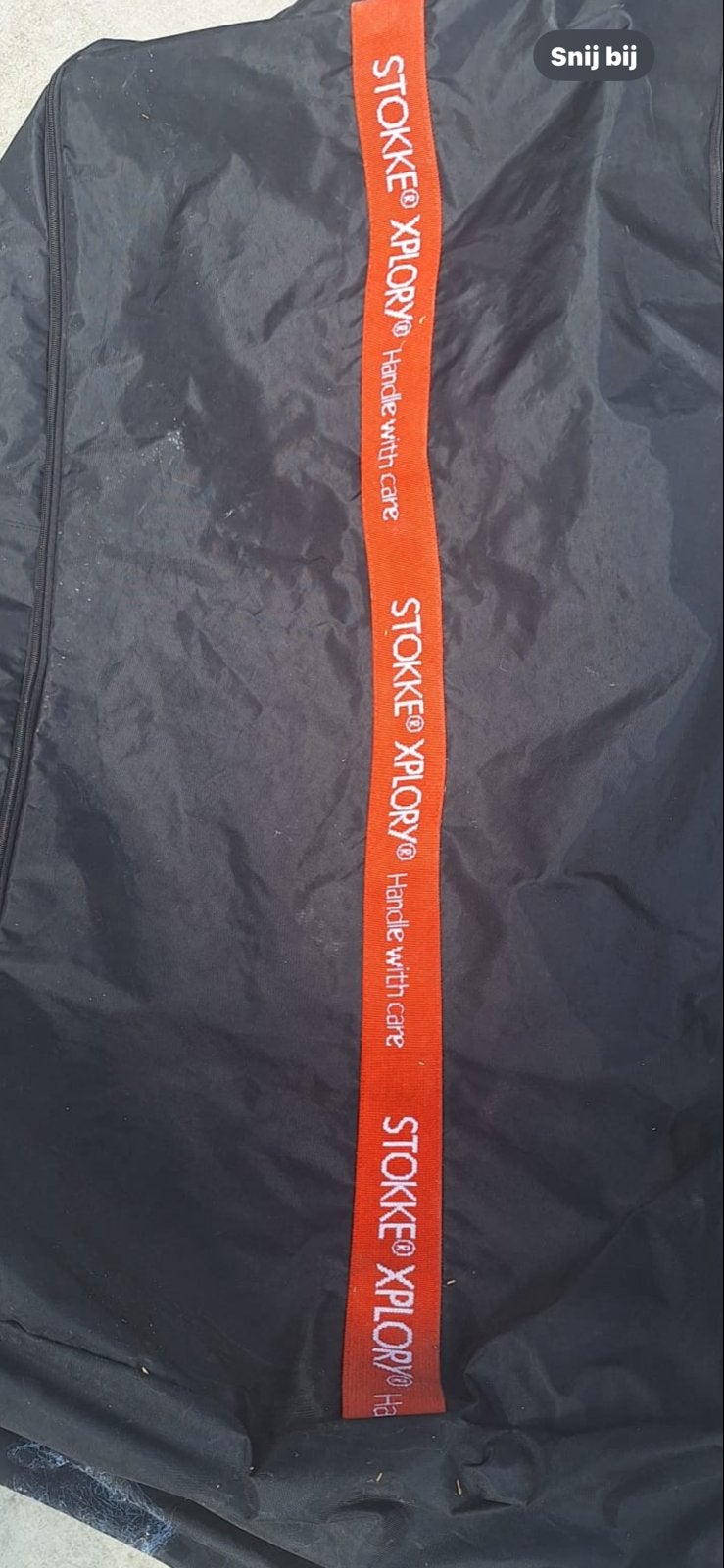 Stokke Xplory reistas - Zwart met oranje accent, Ophalen of Verzenden, Gebruikt, Kinderwagen, Overige merken