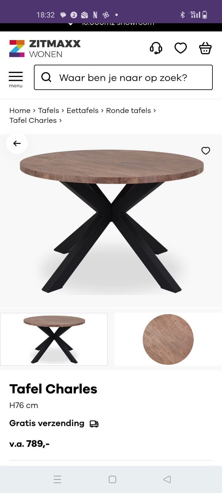 Nieuwe tafelpoten voor eettafel - ZITMAXX Charles, Ophalen of Verzenden, Nieuw, Metaal