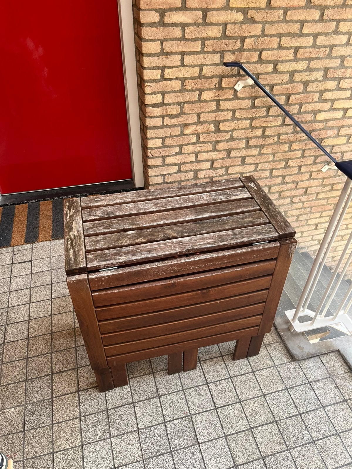 IKEA Applaro houten uitklapbare balkontafel tuintafel, Ophalen, Gebruikt, Rechthoekig, Hout