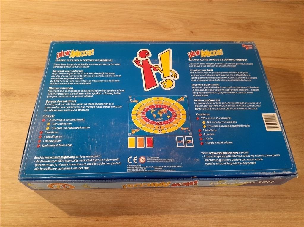 New Amigos - Het talenspel - Italiaans - Nederlands - s5869, Hobby en Vrije tijd, Gezelschapsspellen | Bordspellen, Verzenden