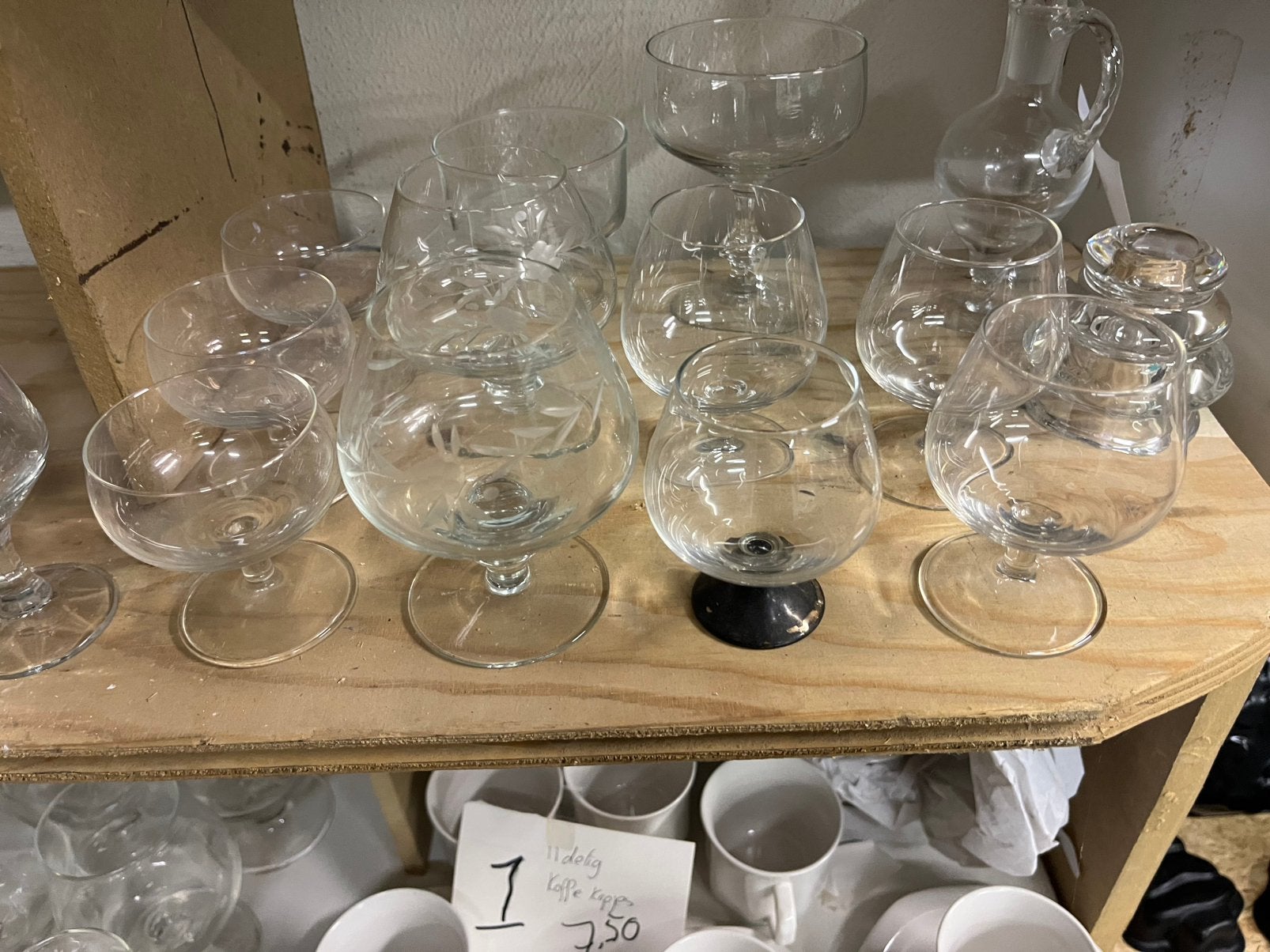 Partij glazen, glaswerk, Ophalen, Glas of Glazen, Overige stijlen, Glas