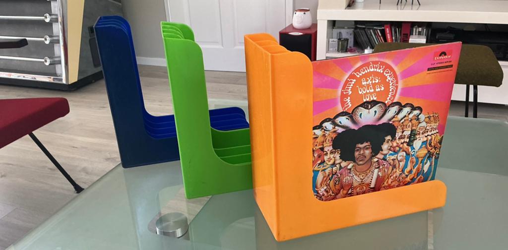 Vintage Platenrek voor L.P.-s 3 stuks, Eén persoon