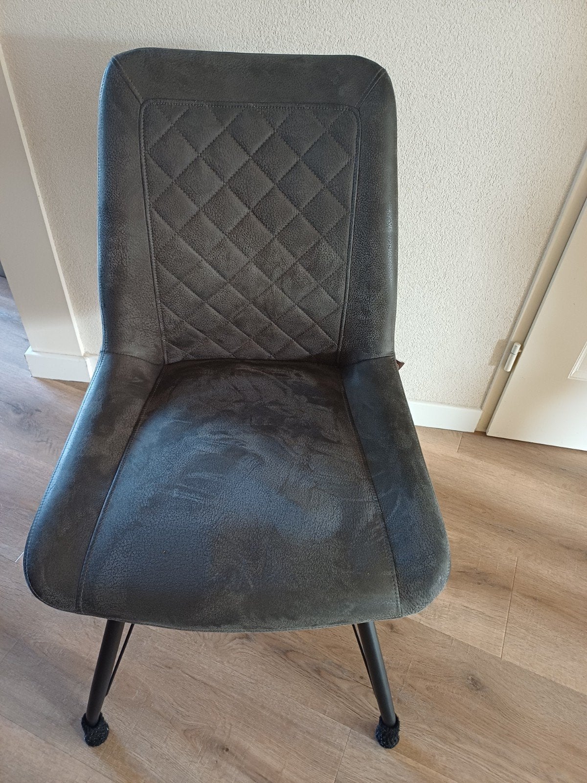 5 eetkamerstoelen, zo goed als nieuw!, Ophalen of Verzenden, Zo goed als nieuw, Grijs, Vijf, Zes of meer stoelen