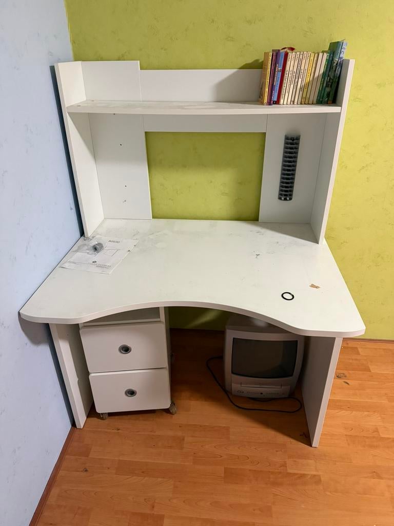 Bureau met ladekast, Huis en Inrichting, Ophalen, Demontabel, Zo goed als nieuw, Computerbureau