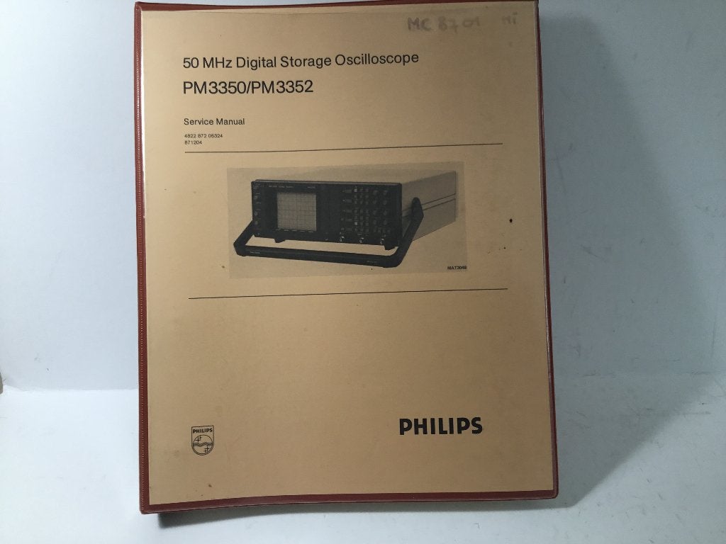 Handboek Philips PM3350 digitale oscilloscoop, Ophalen of Verzenden, Zo goed als nieuw, Elektriciteit