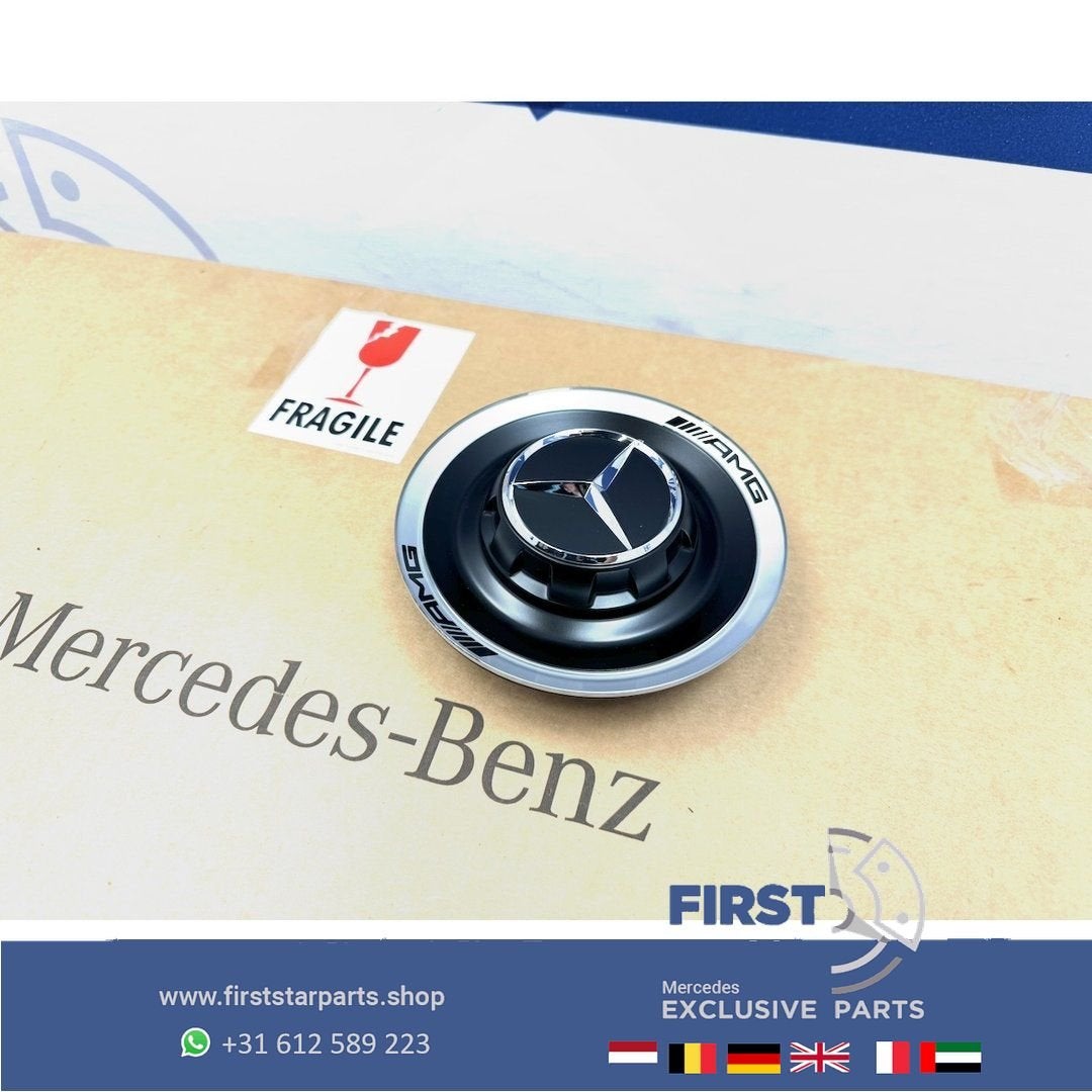 45 63 AMG NAAFKAP ZWART / CHROOM A45S CLA45S C63 E63 GLA45S, Auto-onderdelen, Gebruikt, -, Ophalen of Verzenden, -