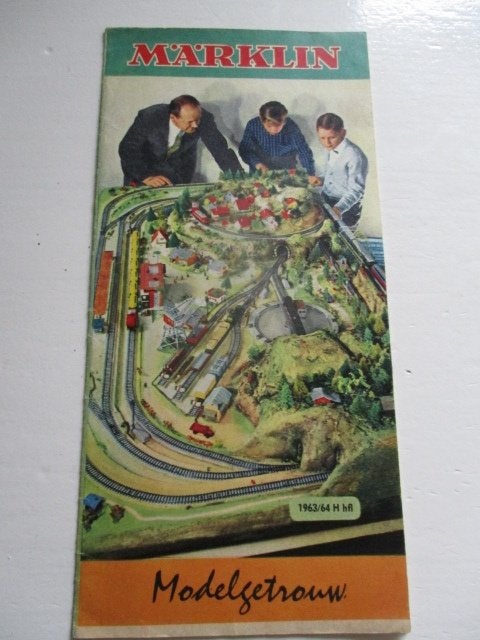 marklin folder 1963 / 64 jaar, Wisselstroom, Gebruikt, Märklin, Boek, Tijdschrift of Catalogus