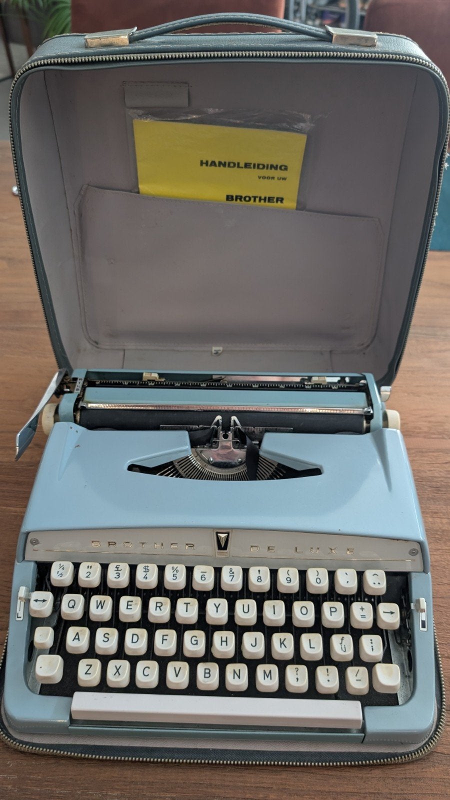 Vintage Brother De Luxe typemachine in goede staat, Diversen, Ophalen of Verzenden, Gebruikt