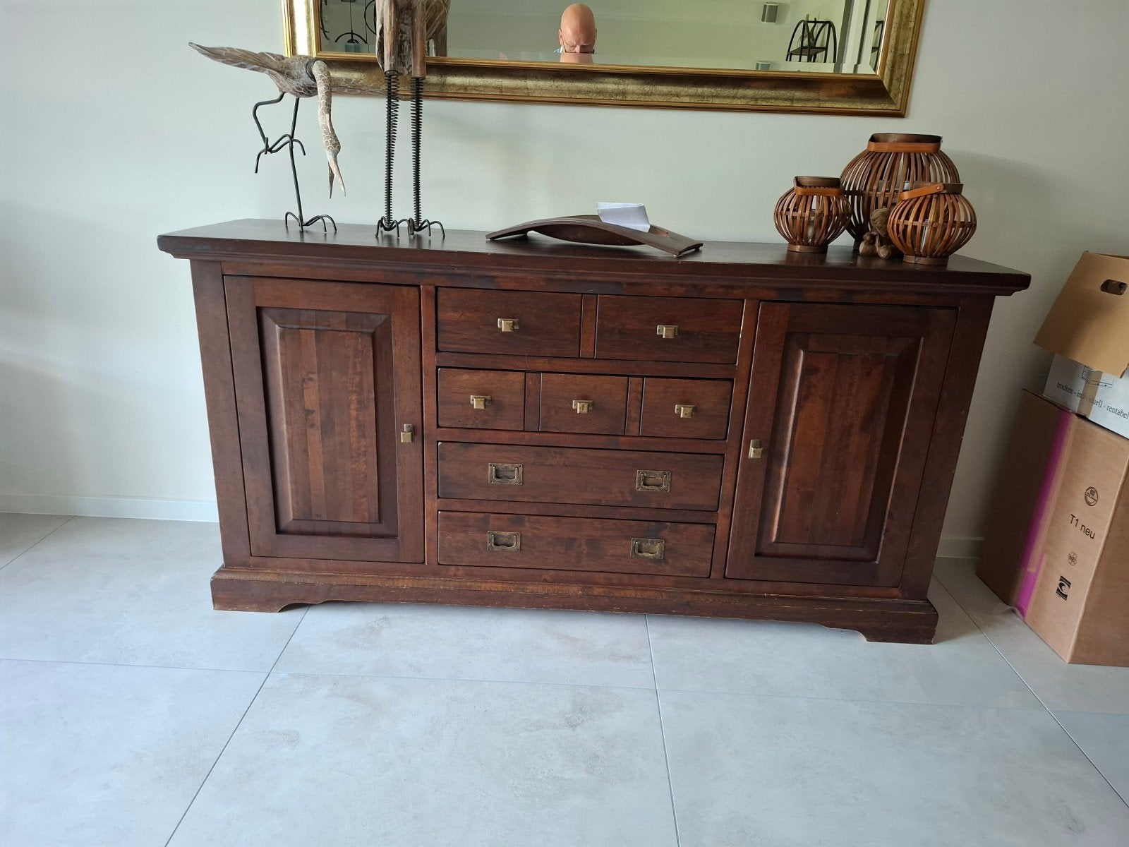 Complete woonkamer, Huis en Inrichting, Ophalen of Verzenden, Gebruikt, Donker eiken, 6 tot 8 stoelen