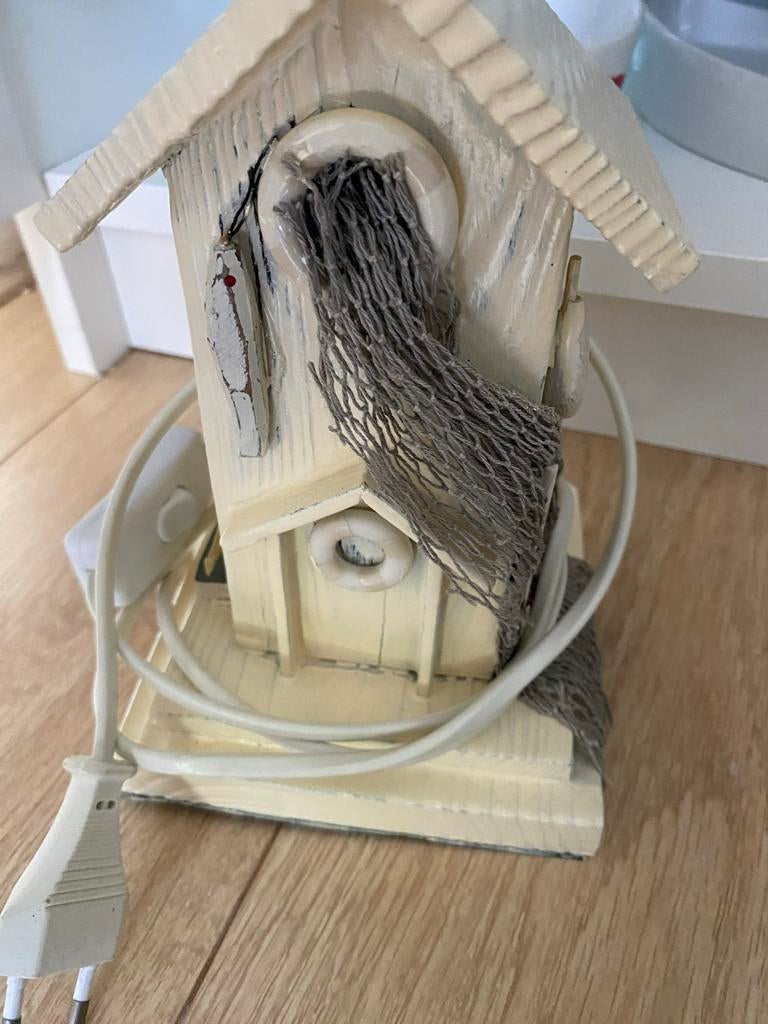 Unieke lampenvoet in strandhuisstijl - decoratief en sfeervo, Ophalen, Gebruikt