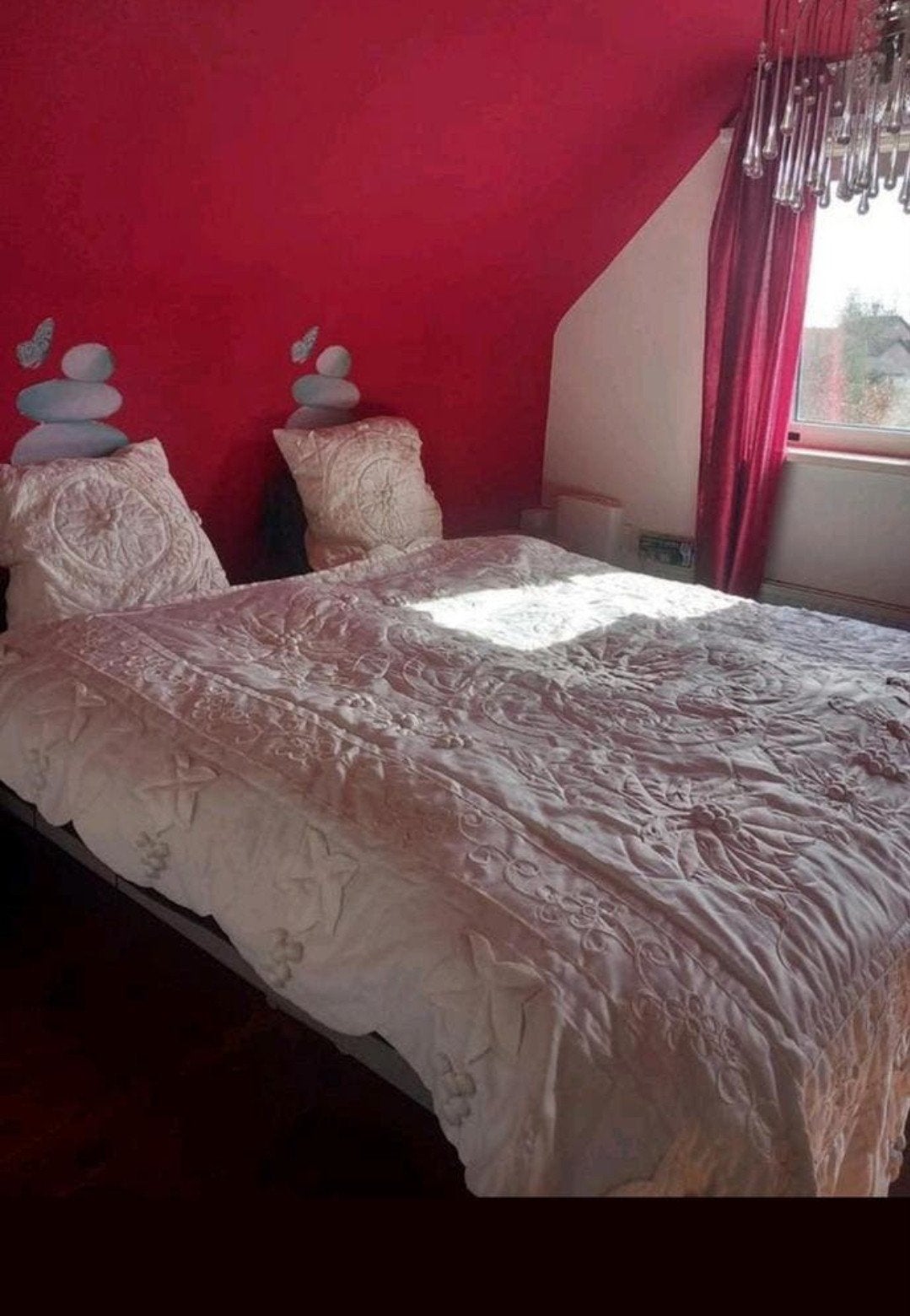 Exclusieve handgemaakte sprei. 3 delig, Verzenden, Zo goed als nieuw, Tweepersoons, Romantisch