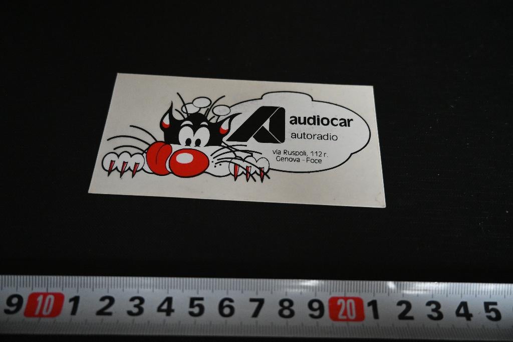 sticker transparant Audiocar autoradio Genova - Foce, Ophalen, Zo goed als nieuw