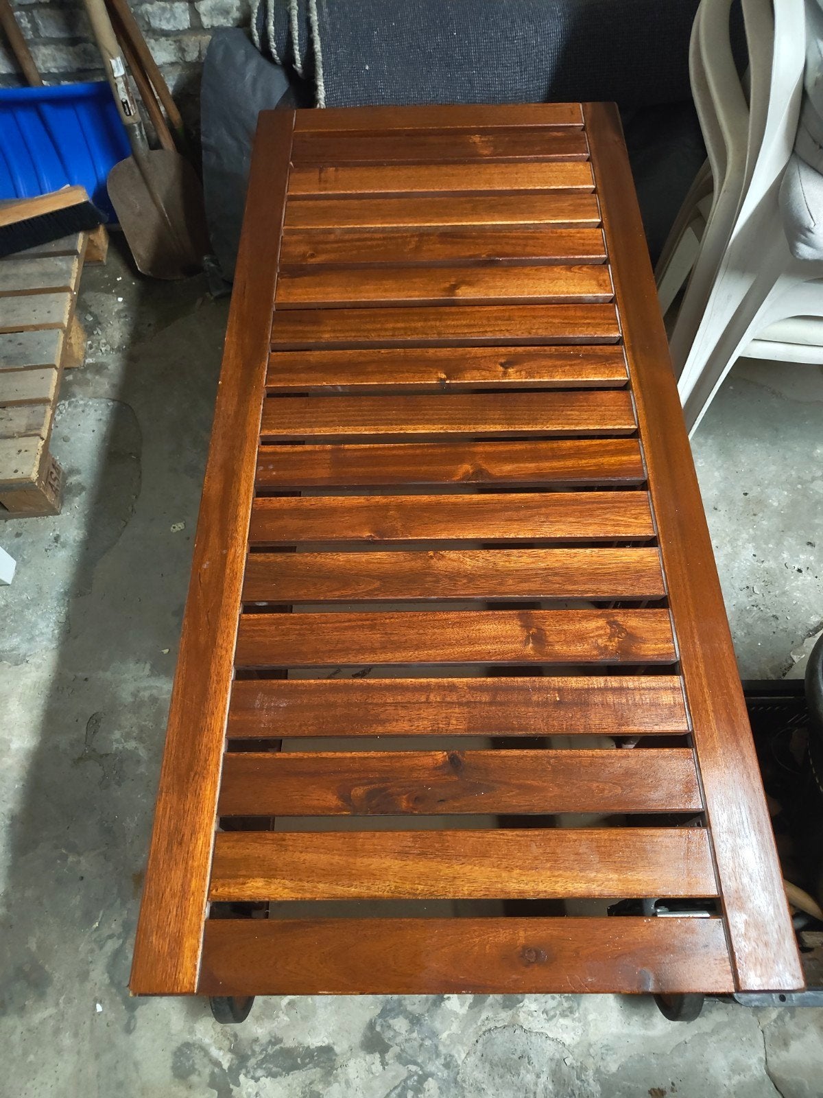 Houten opbergkist 57x122 cm - Gebruikt, Ophalen, Gebruikt, 100 tot 150 cm, 50 tot 75 cm