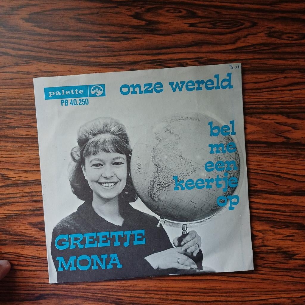 GREETJE MONA - ONZE WERELD / BEL ME EEN KEERTJE OP, Ophalen of Verzenden