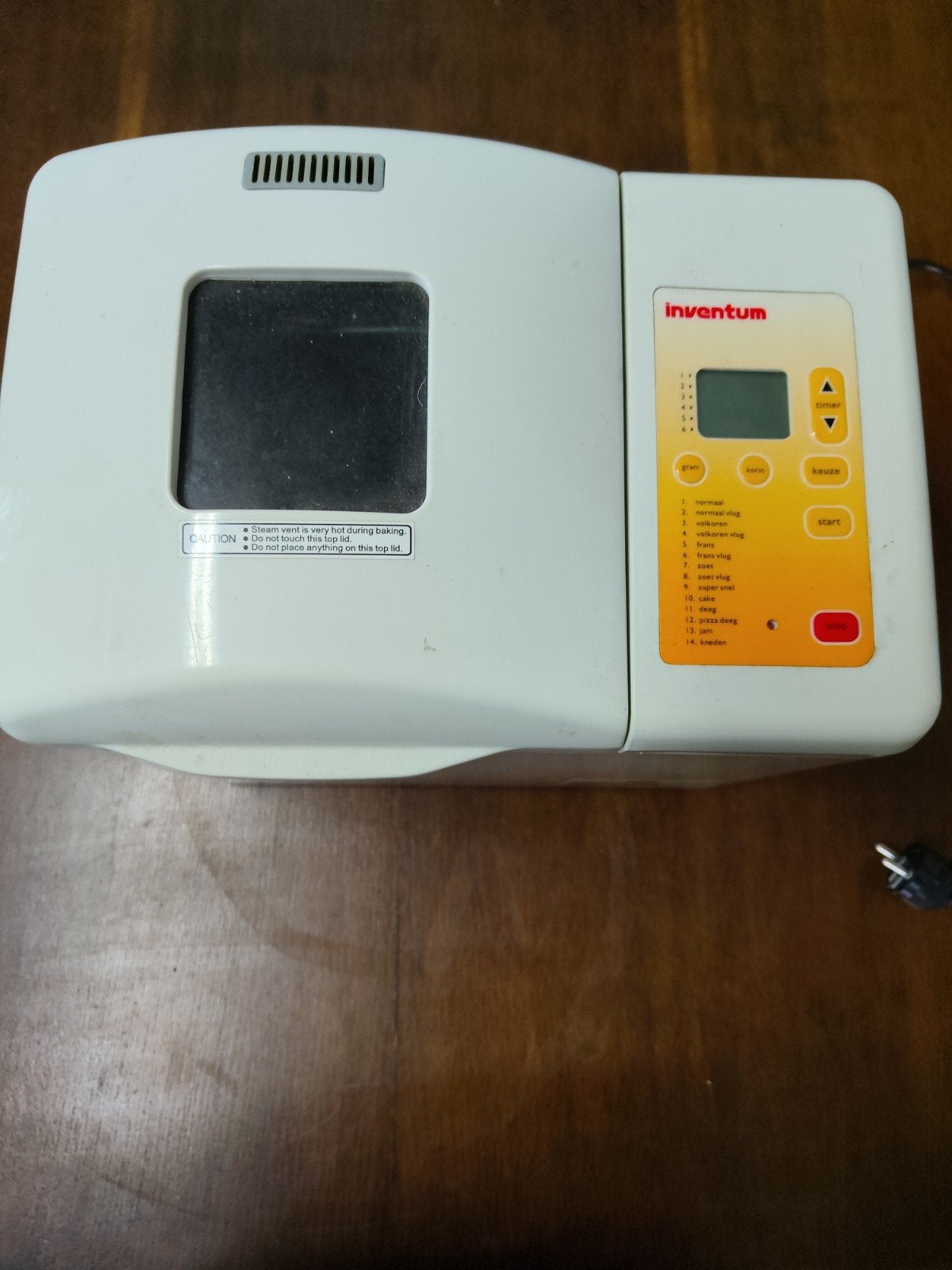 Broodbakmachine., 400 tot 800 gram deeg, Ophalen, Met timer, Kijkvenster