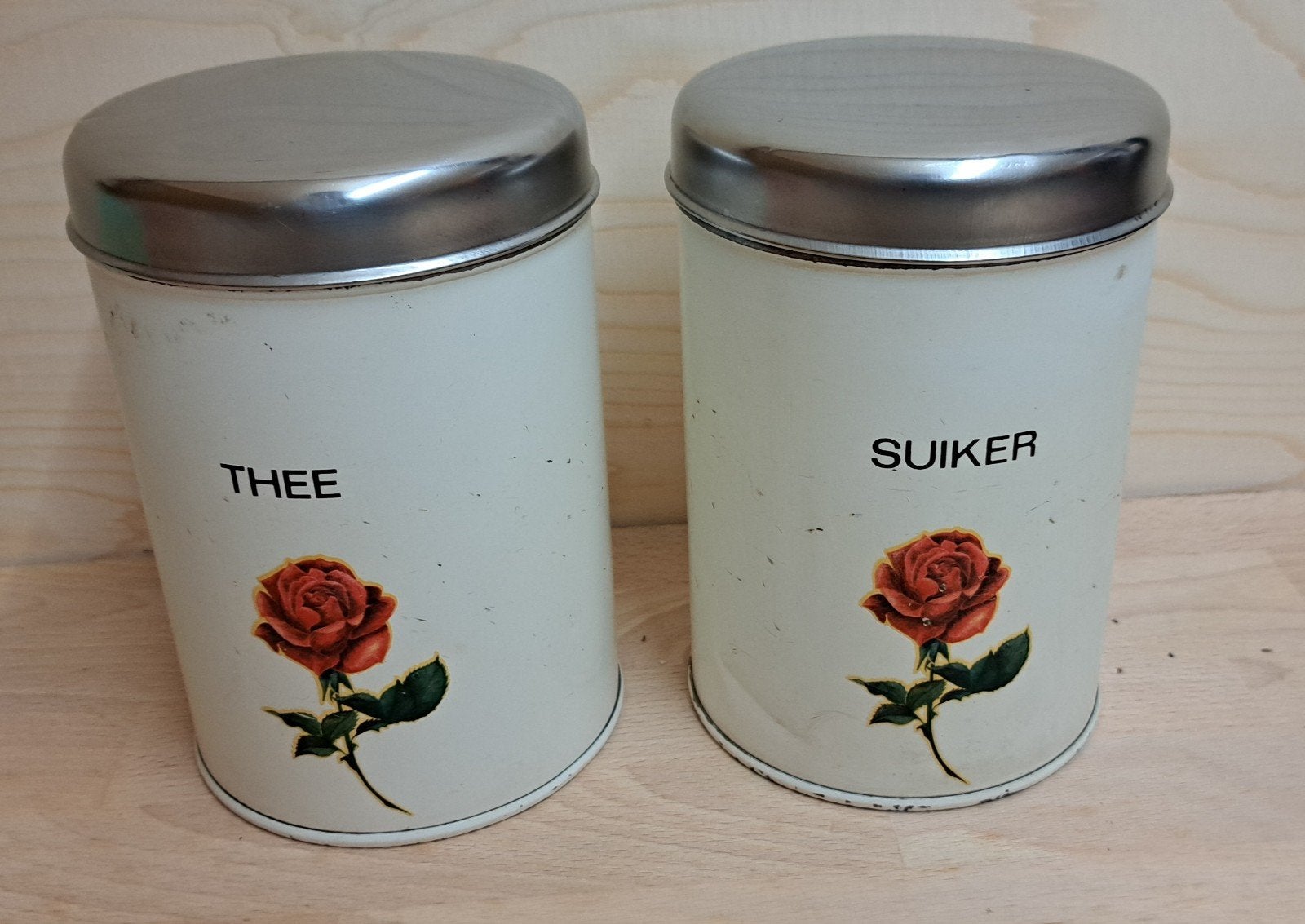 Brabantia voorraadblikken - thee, suiker, Ophalen of Verzenden, Gebruikt, Overige, Overige merken