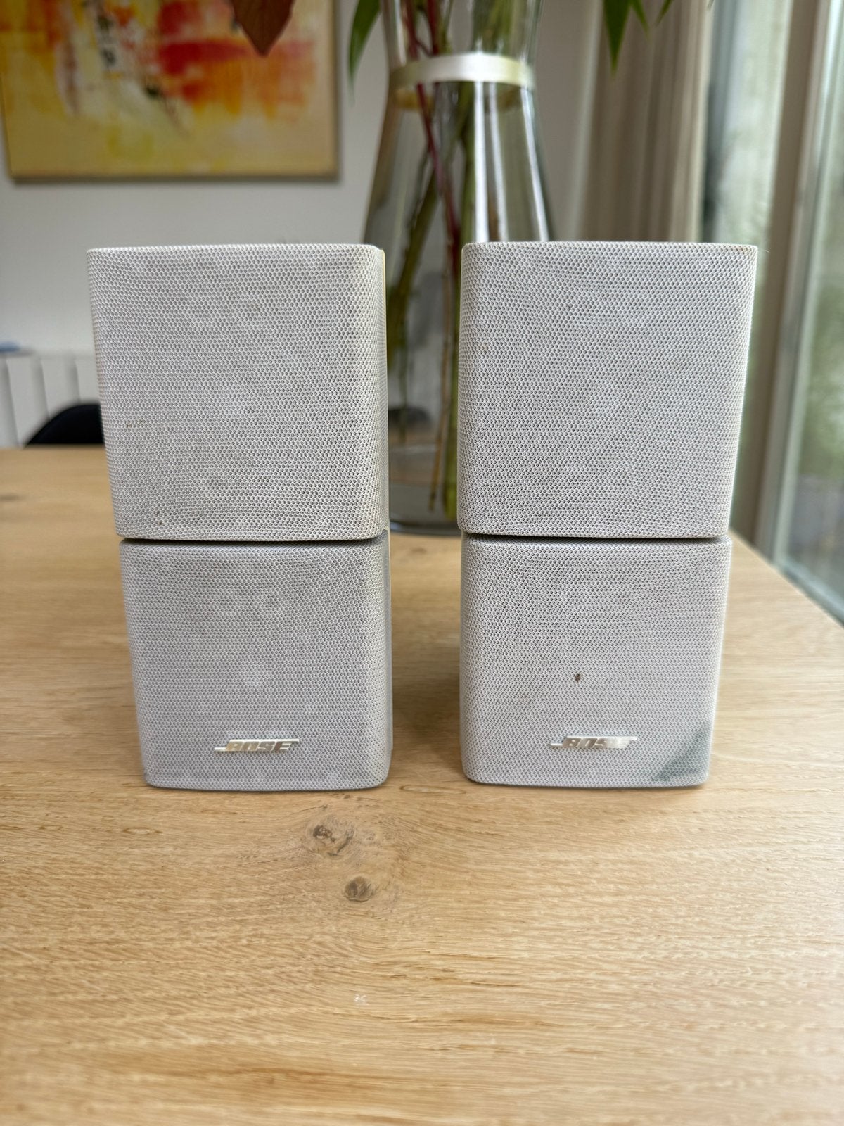 Bose speakers met muurbeugels en schroeven