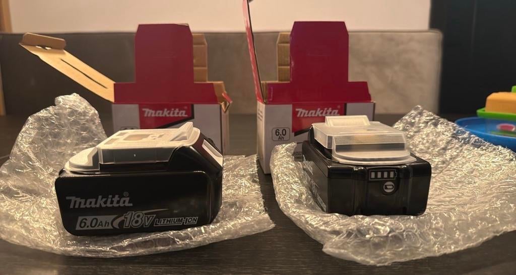 2x Makita 18V 6.0Ah Lithium-Ion Accu's (Nieuw), Ophalen of Verzenden, Nieuw