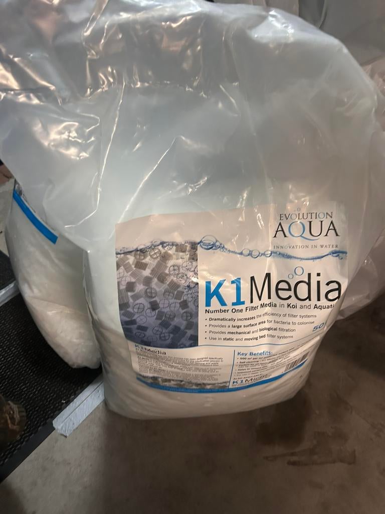 K1 media Kaldnes evolution aqua 50 ltr koi vijver, Ophalen of Verzenden, Nieuw, Vijverfilter