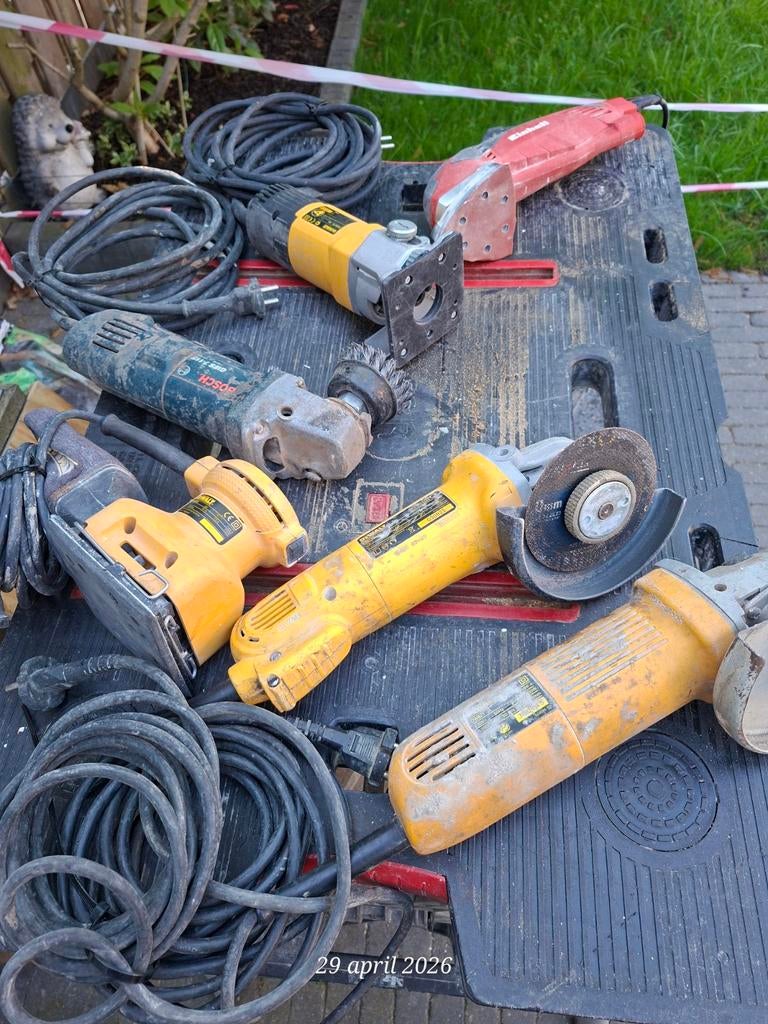 Diverse machines: haakse slijpers, vlakschuurmachine, enz., Doe-het-zelf en Verbouw, Gereedschap | Schuurmachines, Ophalen of Verzenden